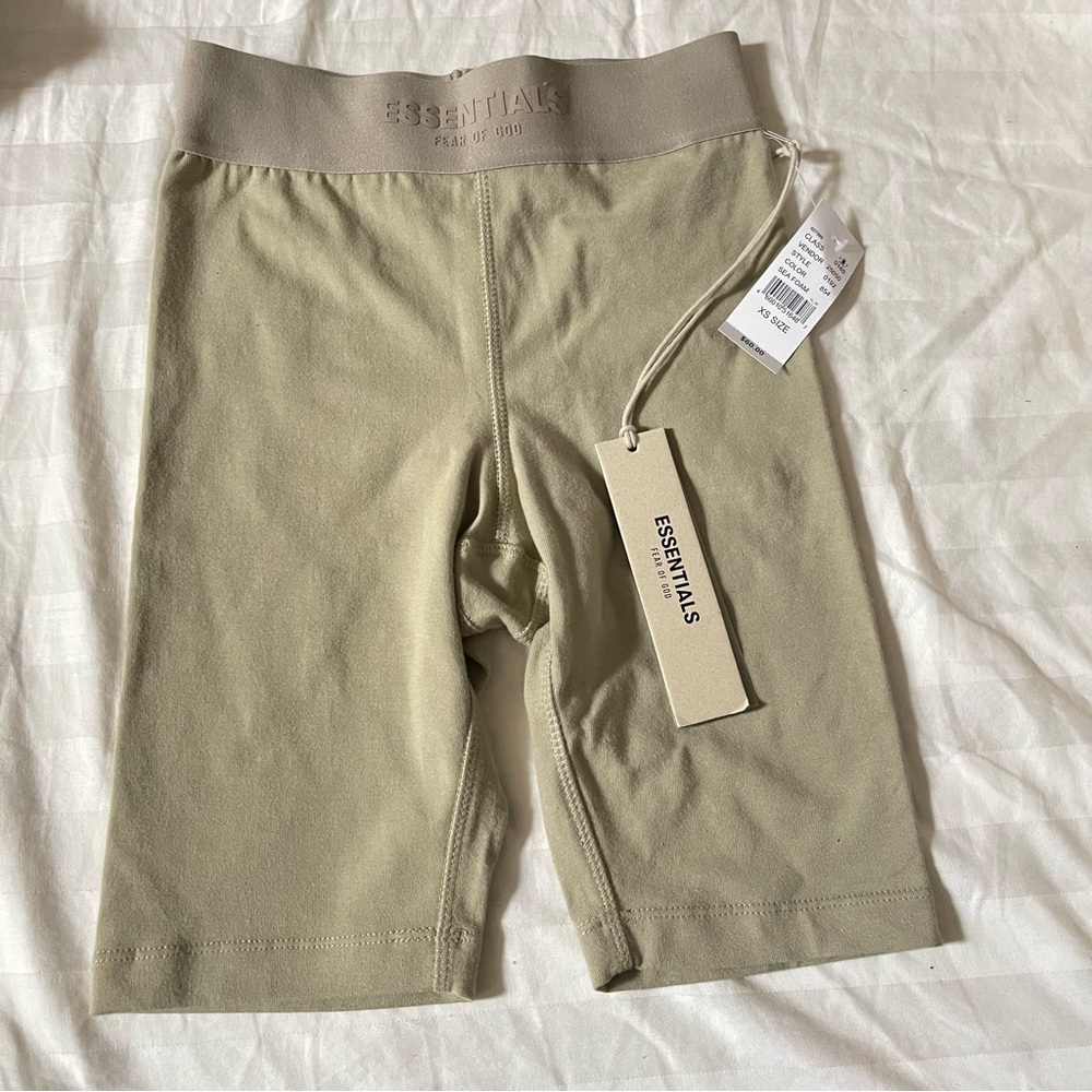 Essentials Khaki Biker Shorts